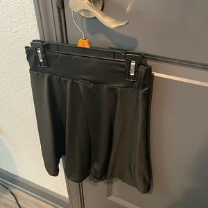 Silk Black Tennis Skirt